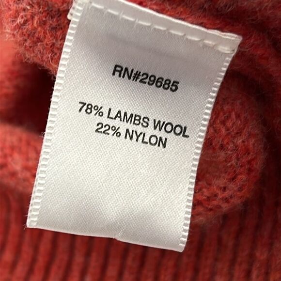 Pendleton coral Orange lambswool Sweater size medium - Picture 7 of 8
